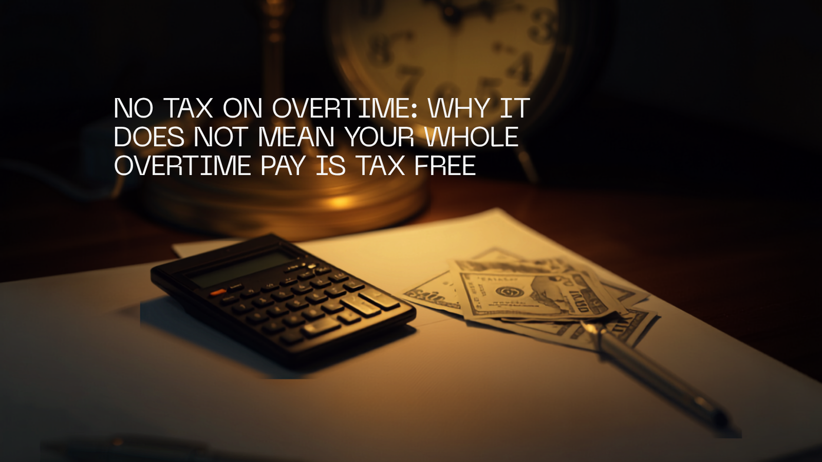 No Tax on Overtime: Why It Does Not Mean Your Whole Overtime Pay Is Tax Free
