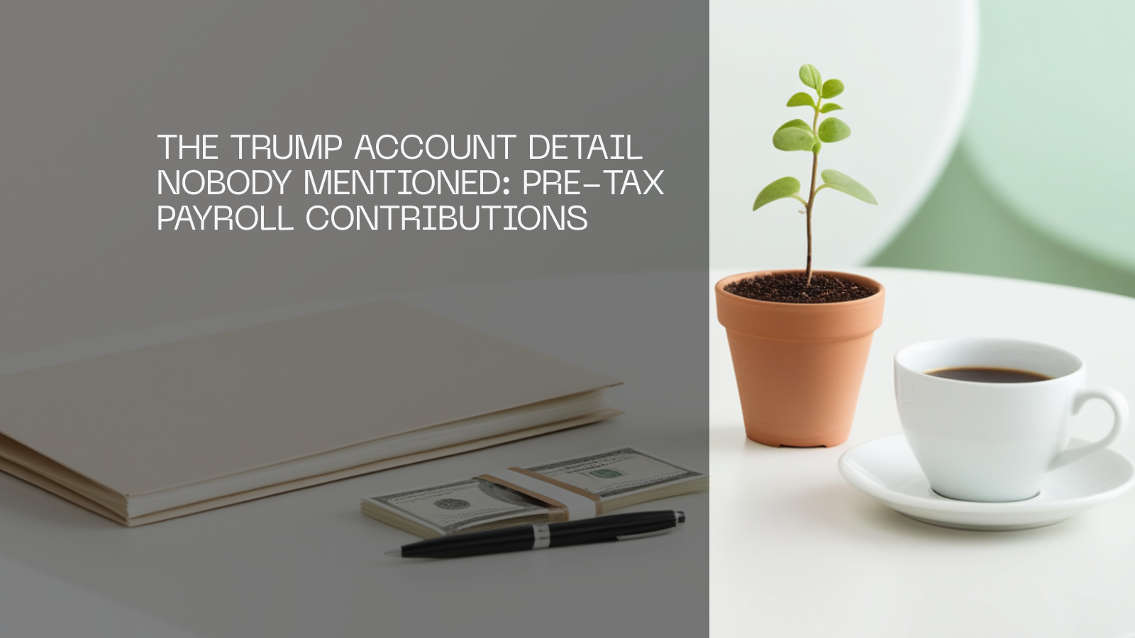 The Trump Account Detail Nobody Mentioned: Pre-Tax Payroll Contributions
